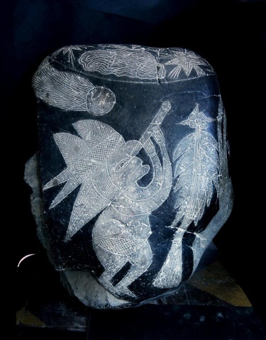 Một hòn đá ở Ica, Peru. (Ảnh: Eugenia Cabrera/Museo Cabrera)